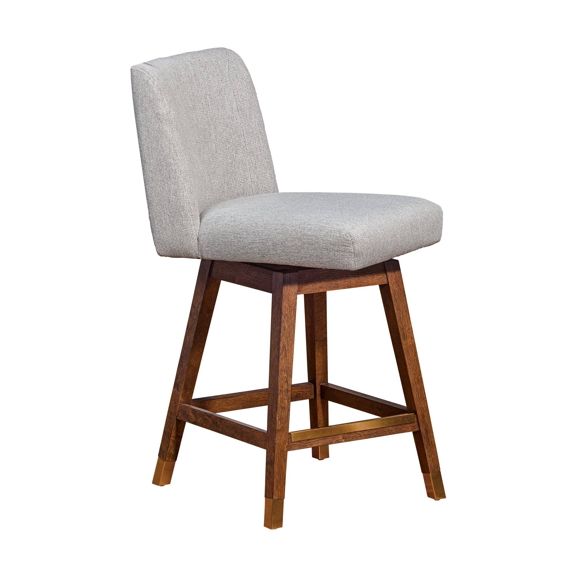 Armen Living - Wholesale Stool - Isabella Modern Upholstered Wood Swivel Barstool26