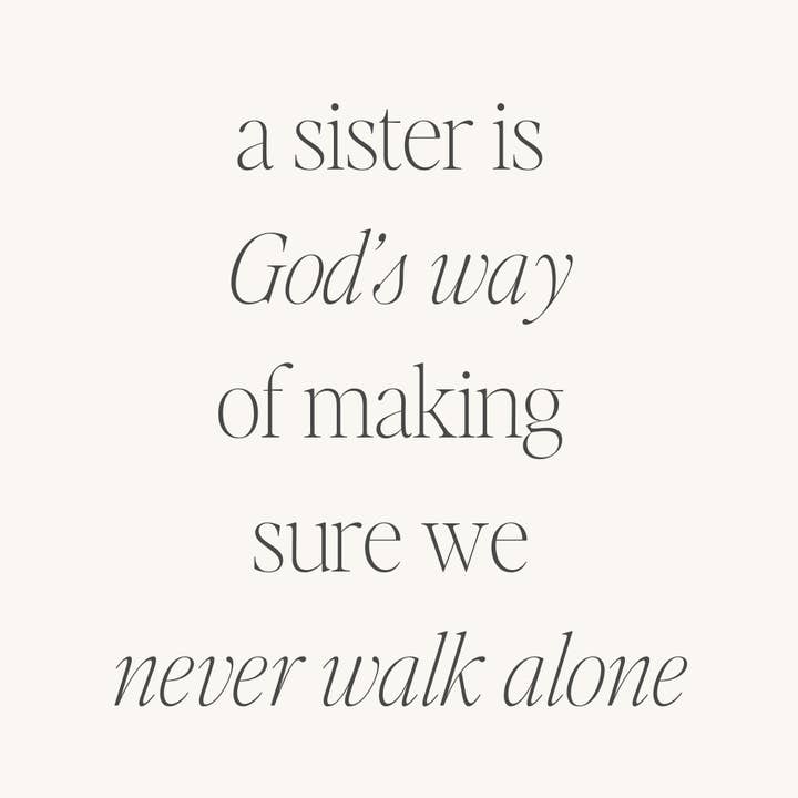 MantraBand - Wholesale Cuff Bracelet - A Sister Is God’s Way Of Making Sure We Never Walk Alone