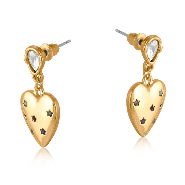 Big Metal London - Wholesale Dangle earrings - FLORENCE HEART DROP EARRINGS0