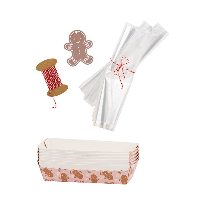 My Mind’s Eye - Wholesale Cake tin - PLLP103 - Gingerbread on Pink Loaf Pan Set1