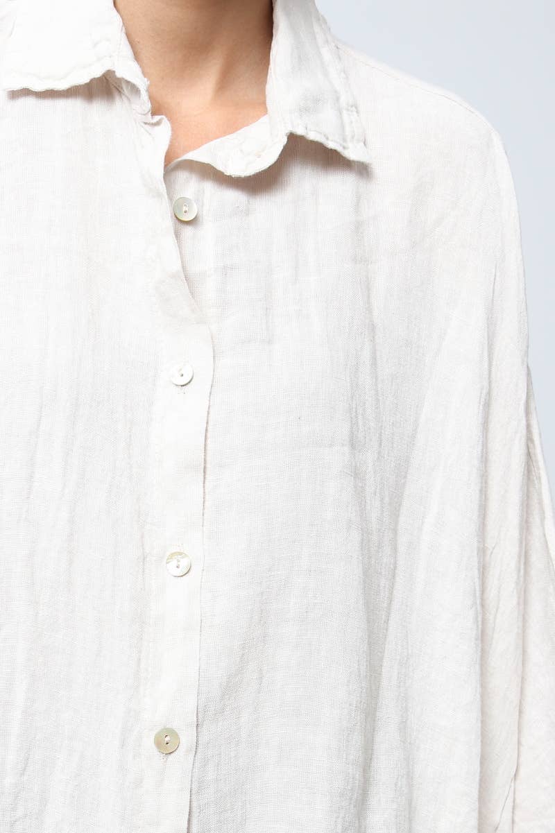 LÉA & LUC - Wholesale Button Down Shirt - Women's - 100% Linen Shirt REF. 285849