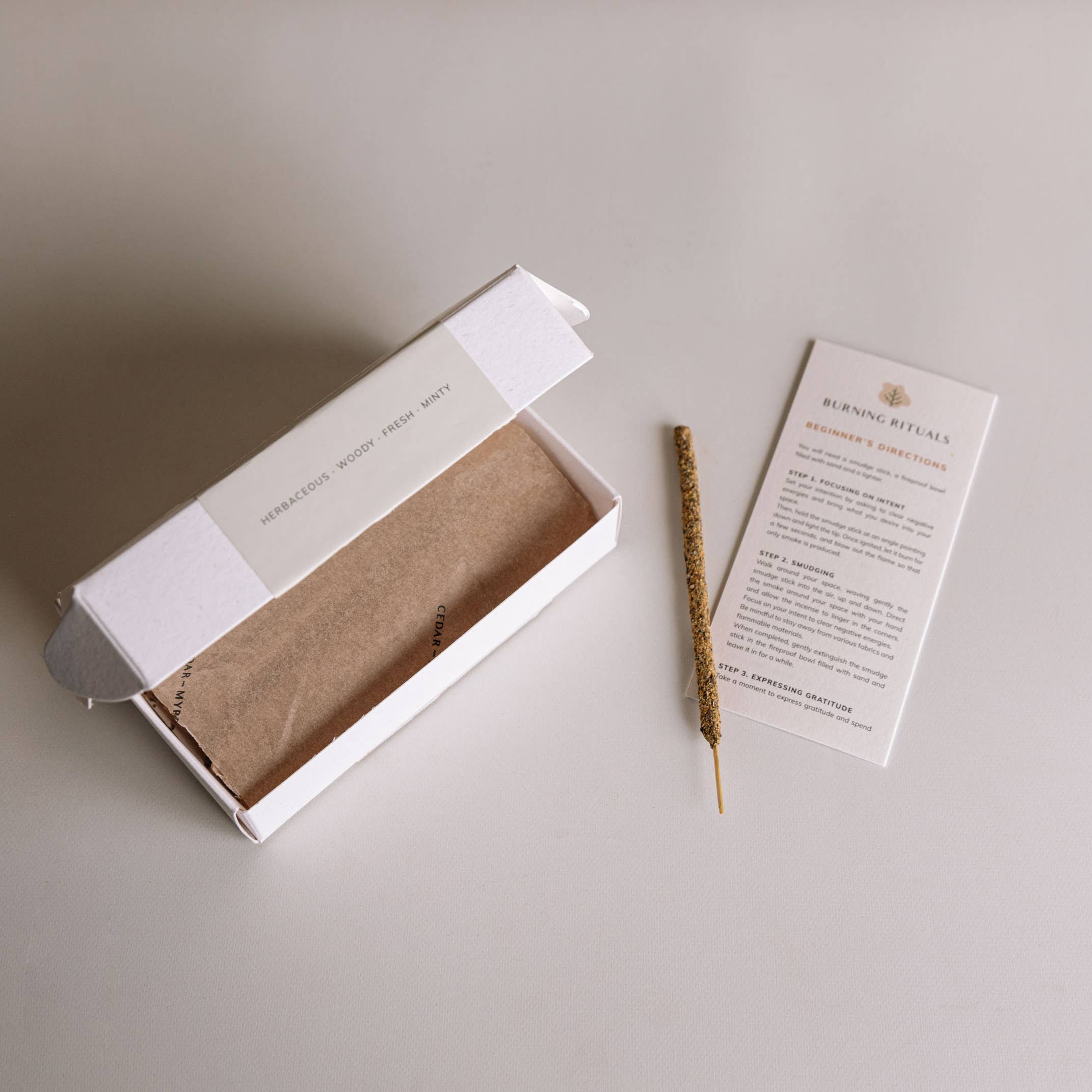 Cedar and Myrrh - Wholesale Incense - Mini White Sage Hand-Rolled Incense | 30 Sticks2