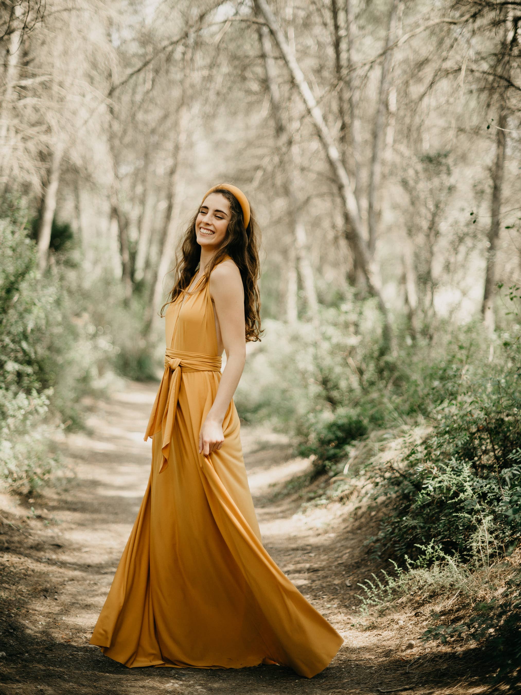 CEYLAN BCN – Engroshandel Kjole - Dame – Maxi-kjole i sennepsfarve6