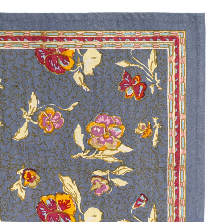 Couleur Nature - Wholesale Placemat - Pansy Red/Grey Mats - Set of 6