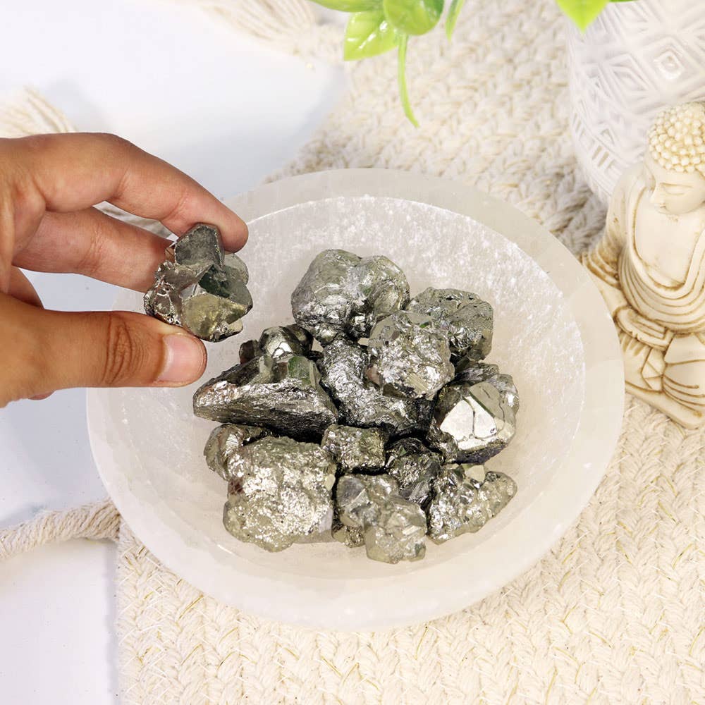 Natures Artifacts Inc – wholesale Spiritual stone/crystal – 1 lb Natural Pyrite Clusters (Small-Medium Sized)2