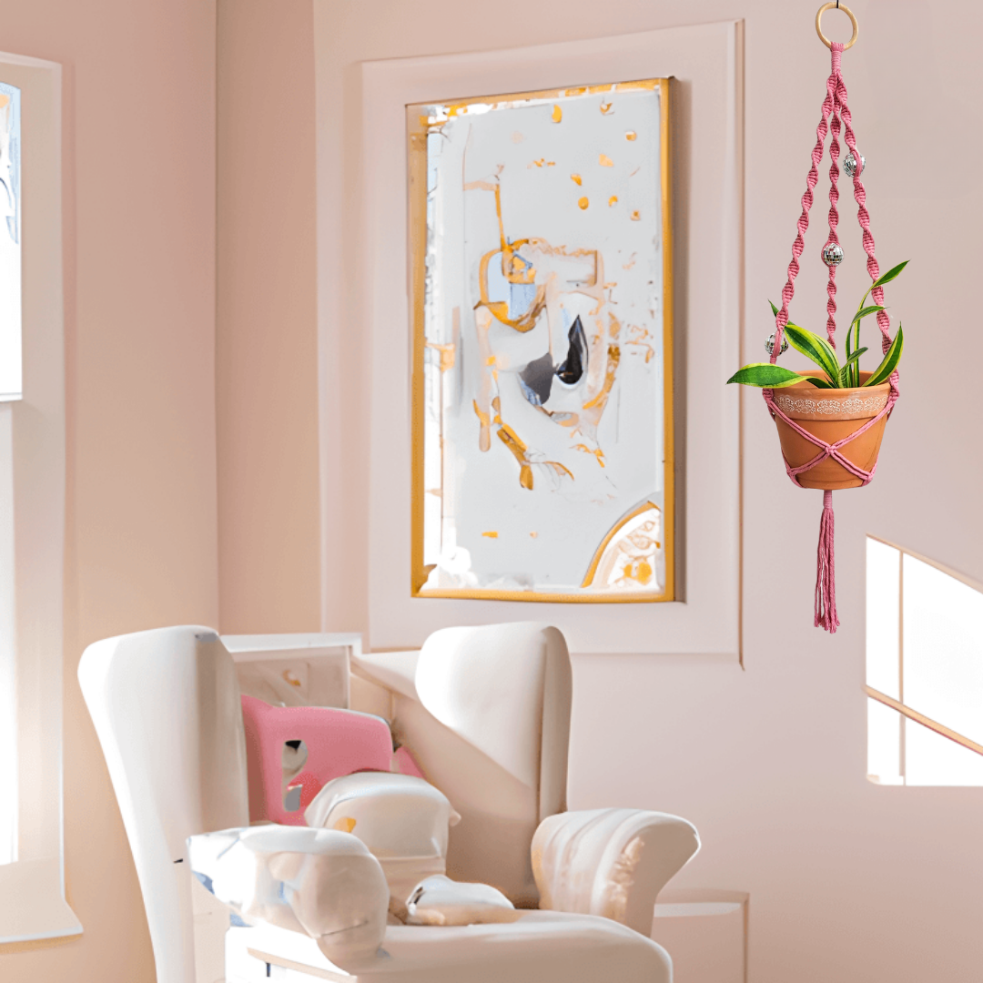 Handmade By Uruba - Wholesale Hanging Planter - Macrame Disco Ball Plant Hanger, Handmade Boho Home Décor9