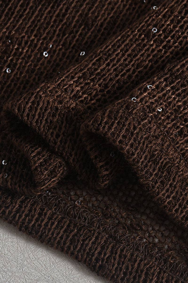 MARRON Camisole à col bénitier drapé en vente sur Faire8