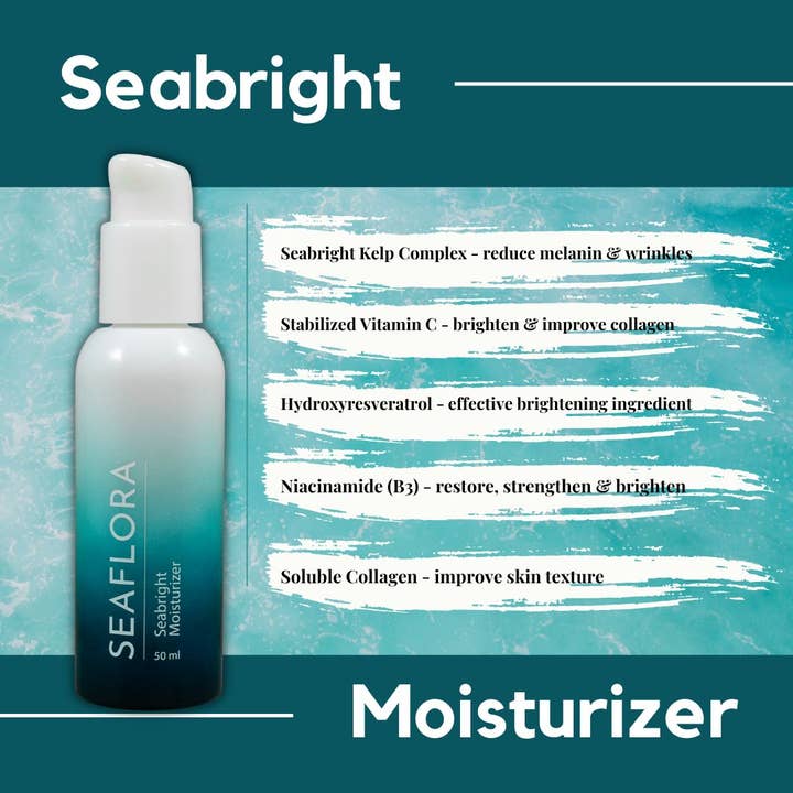 Seaflora Skincare - Wholesale Facial Moisturizer - Seabright Moisturizer: Clinically Proven Brightening Cream2