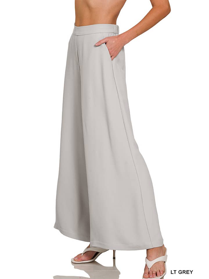 Vanilla Monkey - Wholesale Pants - Women's - Relaxed Fit Elastic Waisted Wide Leg Pants2