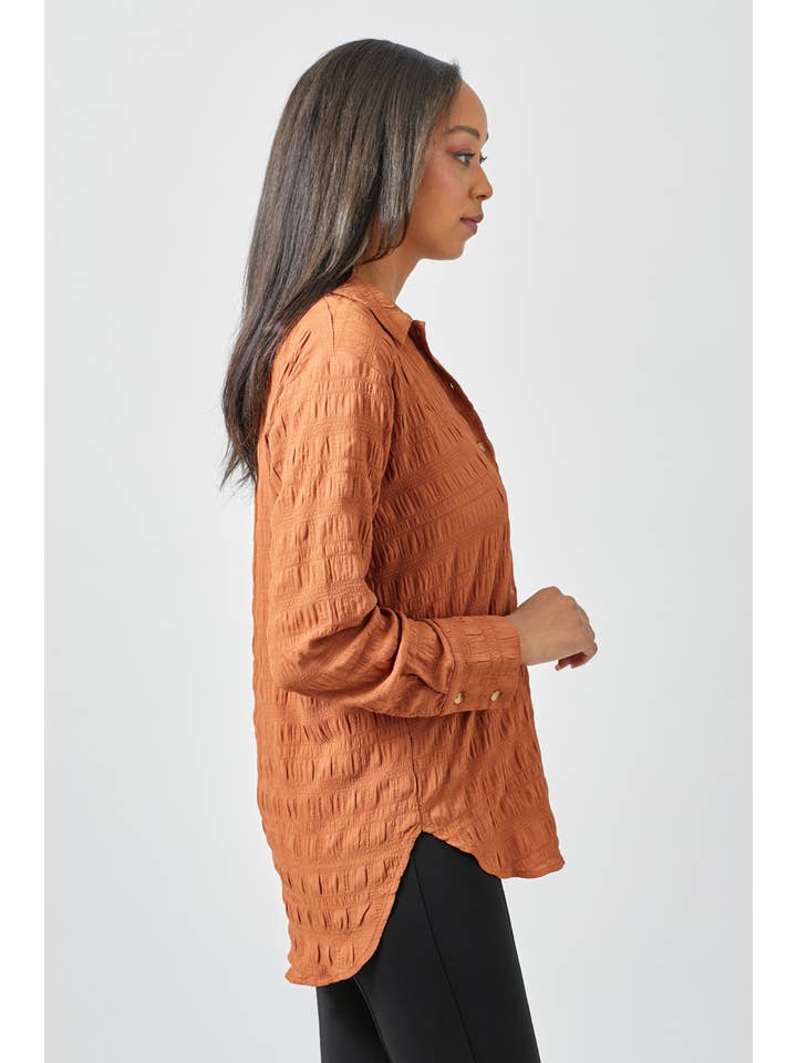 Mystree - Wholesale Button Down Shirt - Women's - 60209 Textured Button Down Shirt37