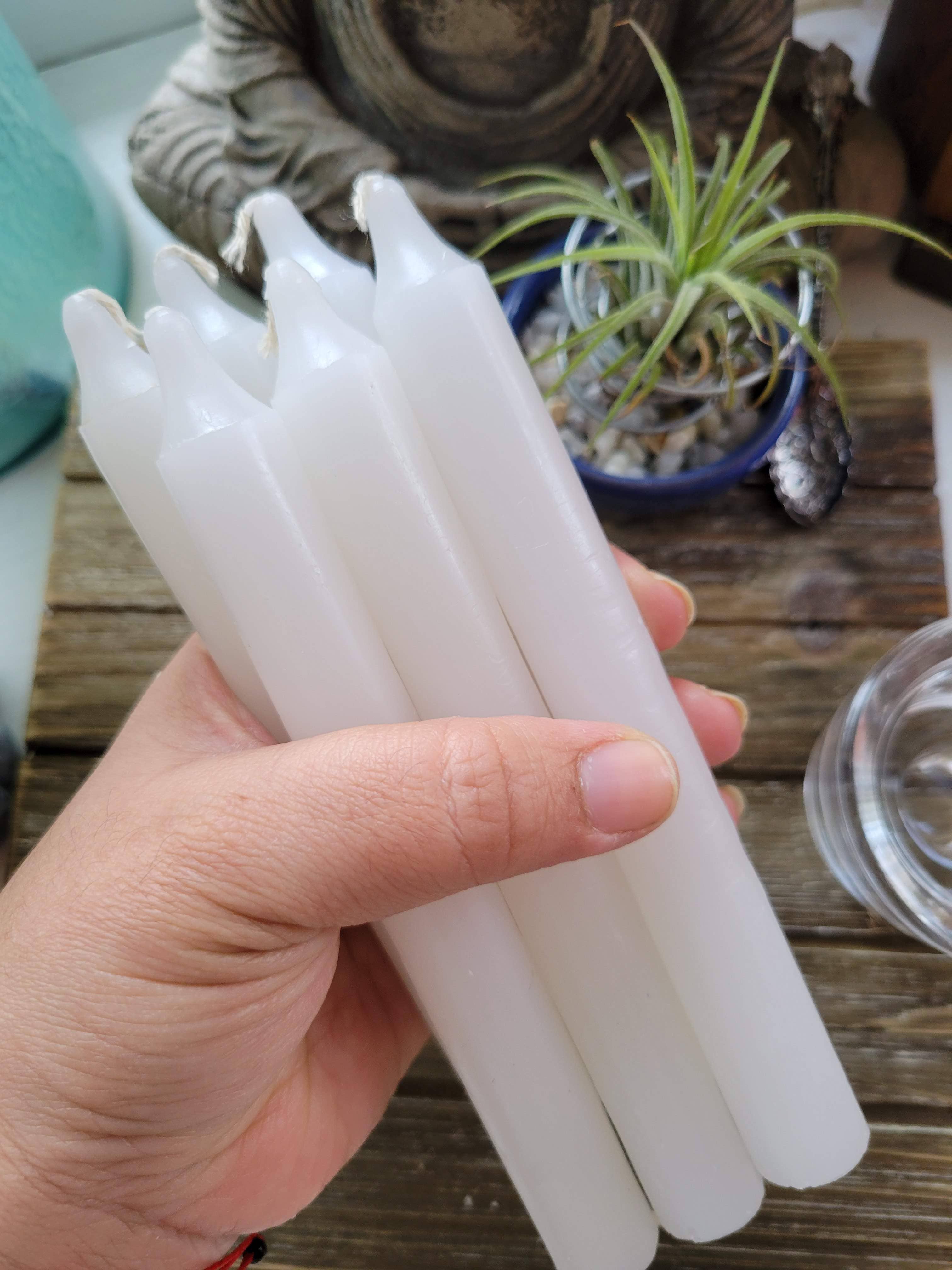 My Magic Place Shop - Wholesale Pillar Candle - 6-Inch Spell Candle White Candles Pack of 61