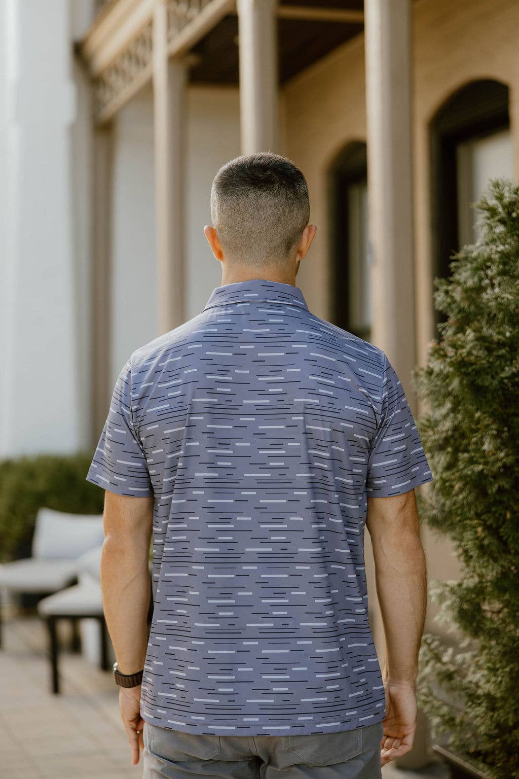 JD Buck - Wholesale Shirt - Men's - Grey Dashes Polo3