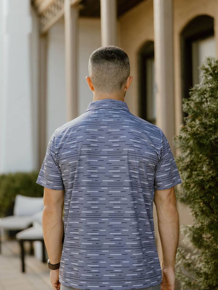 JD Buck - Wholesale Shirt - Men's - Grey Dashes Polo3