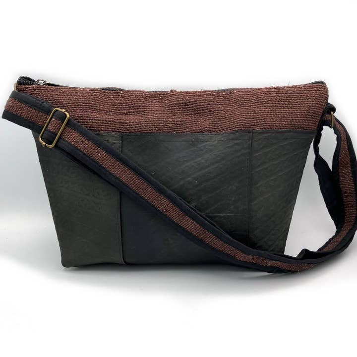 Women of the Cloud Forest - Wholesale Crossbody Bag - Unisex - Vegan Recycled Inner Tube and Hemp Sling Bag