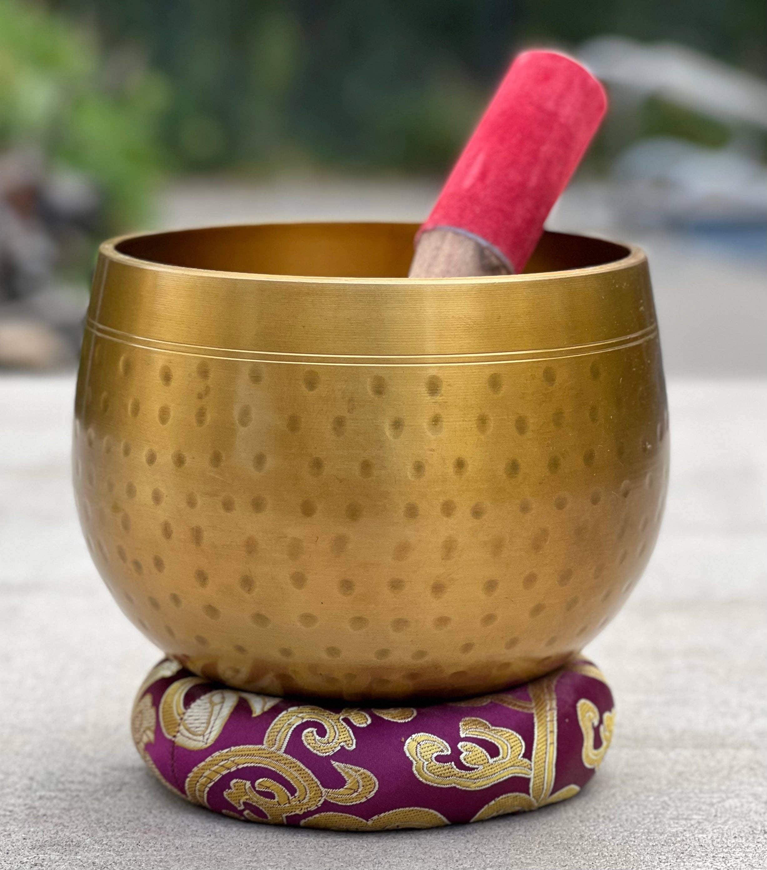 Lungta Imports - Wholesale Meditation Supplies - Tibetan 5.5" Pro Deep Meditation Singing Bowl Complete Set ~ Yoga, Mindfulness, Spiritual & Chakra Healing ~9