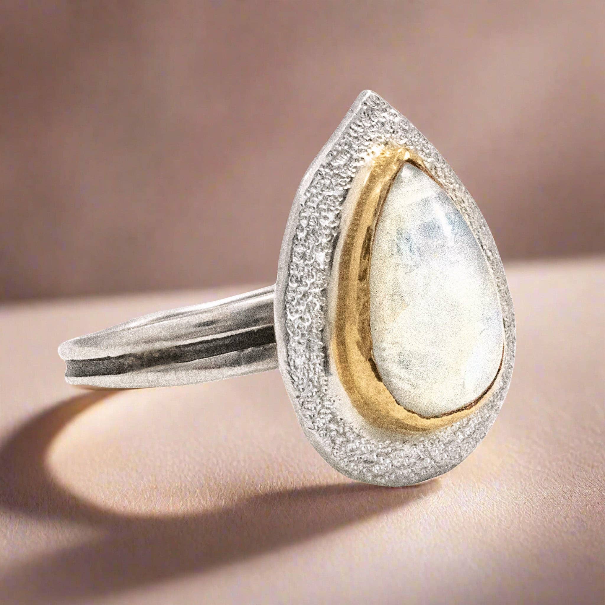 J + I Jewelry - Wholesale Cocktail/Statement Ring - Rivermist Moonstone Ring
