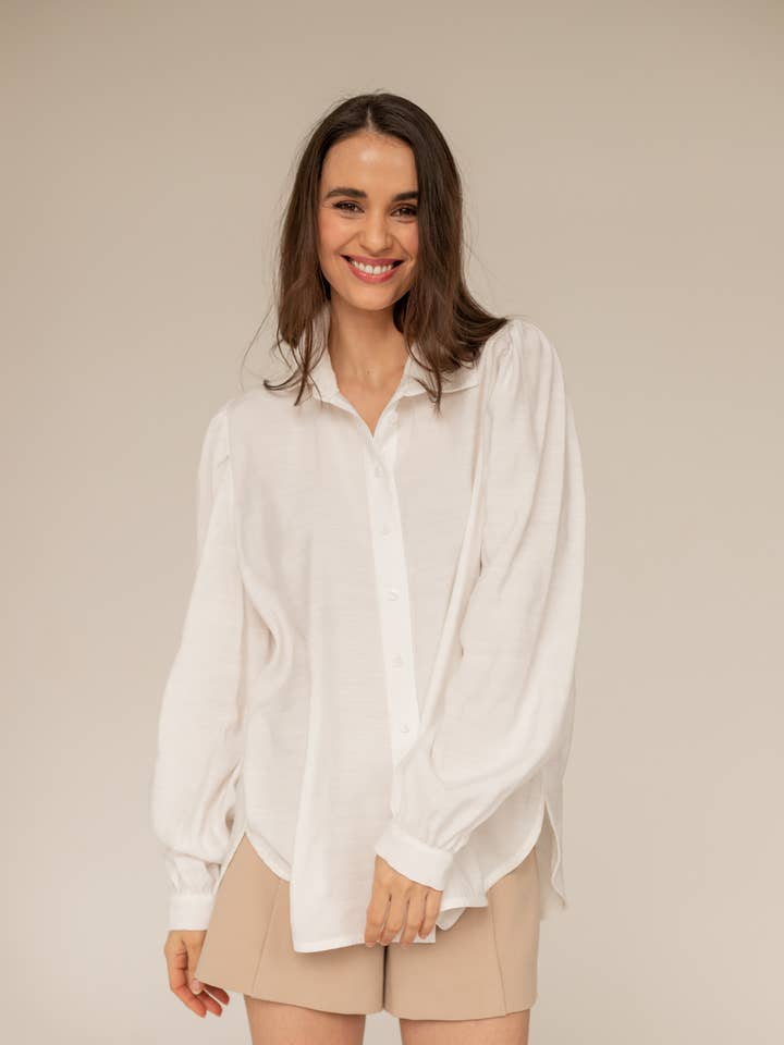 Dhalia Weißes Hemd für den Großhandel von Entelier