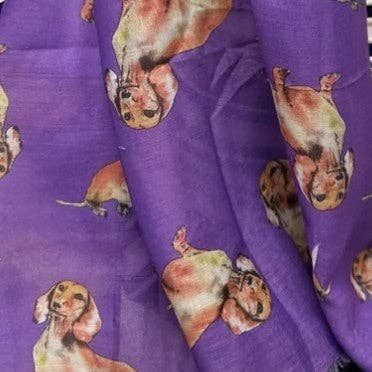 Shimena - Wholesale Scarf - Women's - Lightweight Dachshund scarf4
