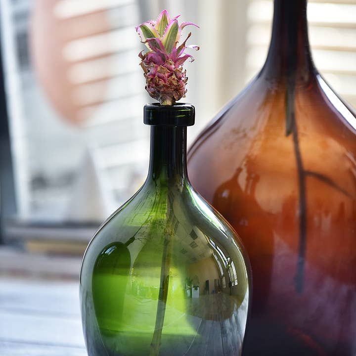 Noah Decoration - Wholesale Vaas - Kruikvaas van gerecycled glas, Amber Jar glazen vaas, Hololulu bruin