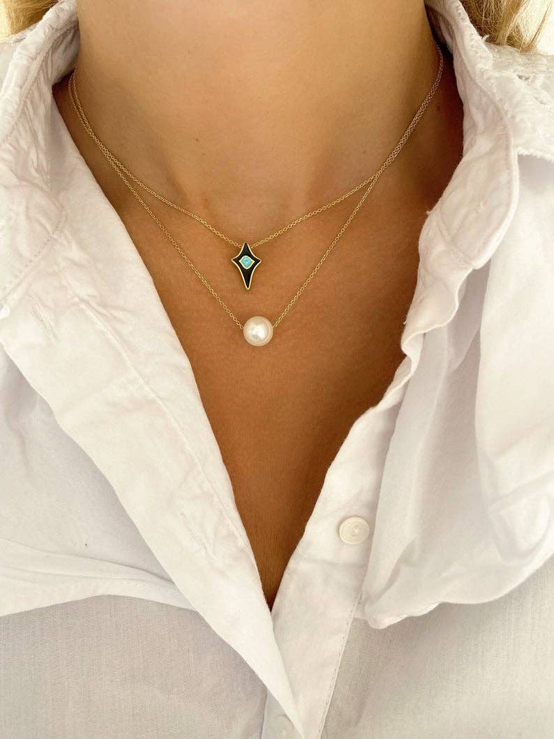 Christina Christi - Wholesale Pendant/Charm Necklace - Cross Evil Eye Necklace - Freshwater Pearl Necklace2