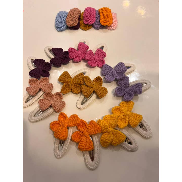 Emel Crochet - Venta al por mayor Conjunto de accesorios para el pelo - Niños - lazo de horquilla de ganchillo amigurumi