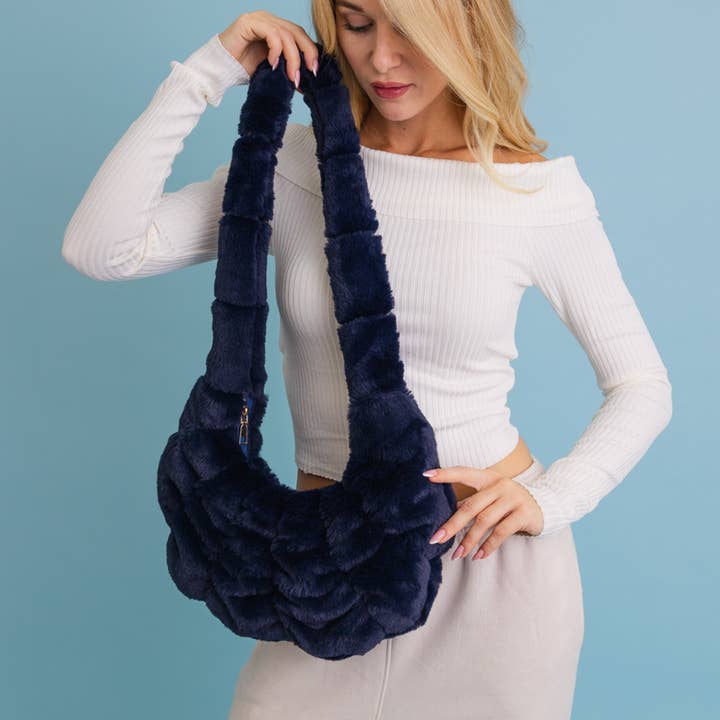 Leto Accessories - Wholesale Crossbody bag – Women's - Plush Cloud Knit Cross Body Bag ⛅️9