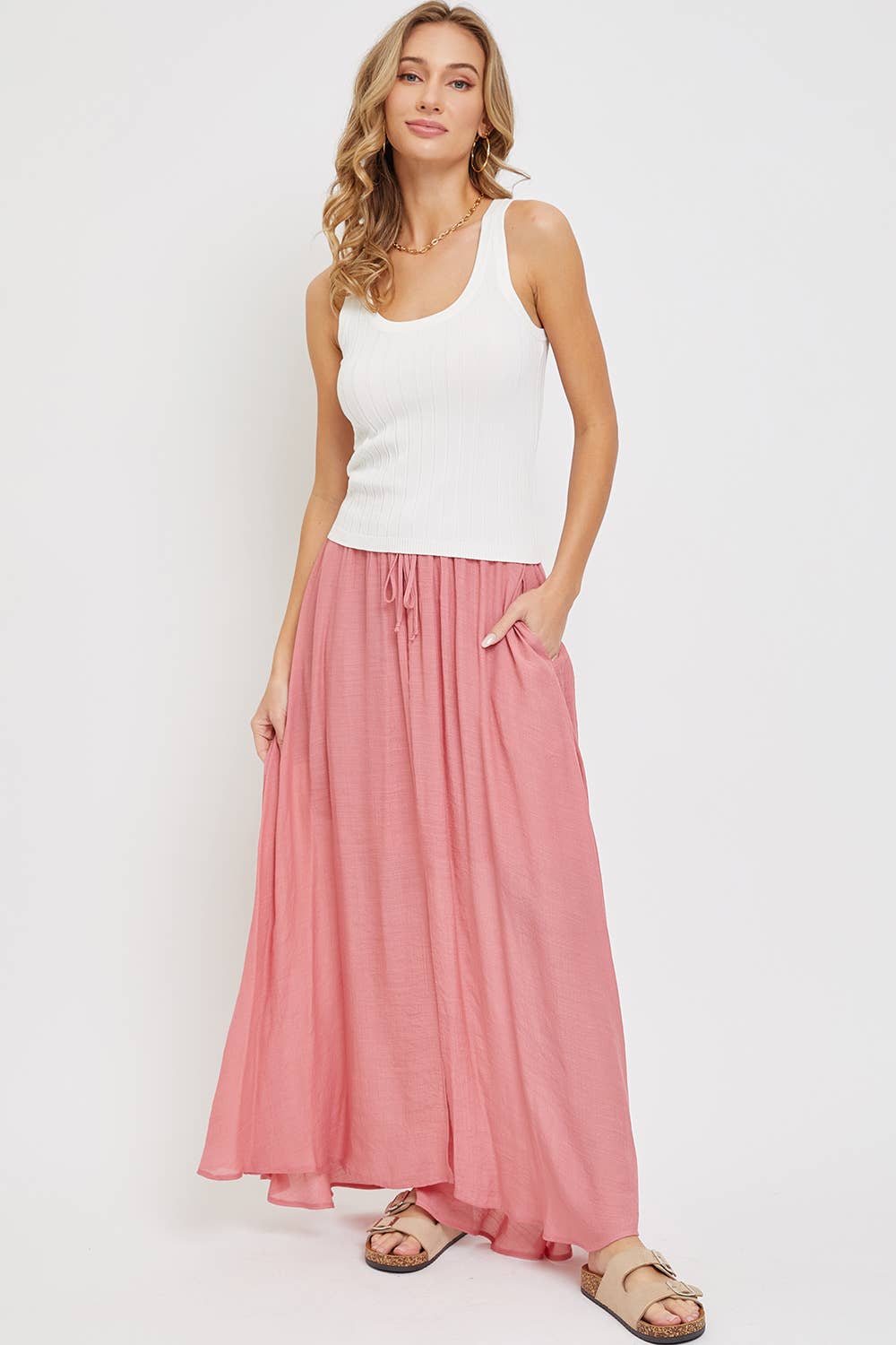 Sweet Lovely by Jen - Wholesale Skirt - Women's -  ELASTIC WAIST  MAXI SKIRT49