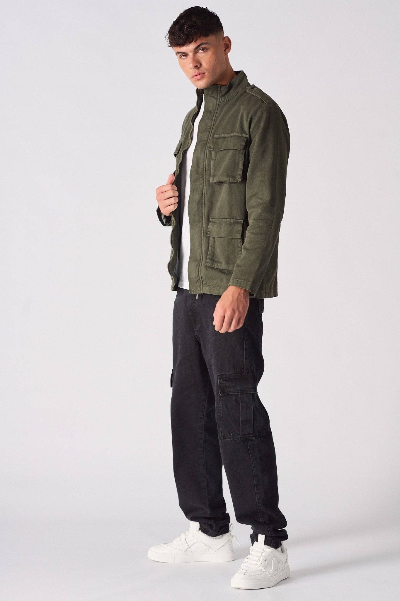JMOJO UK Limited – wholesale Denim jacket – Men's – Command MILITARY DENIM JACKET - GREEN2
