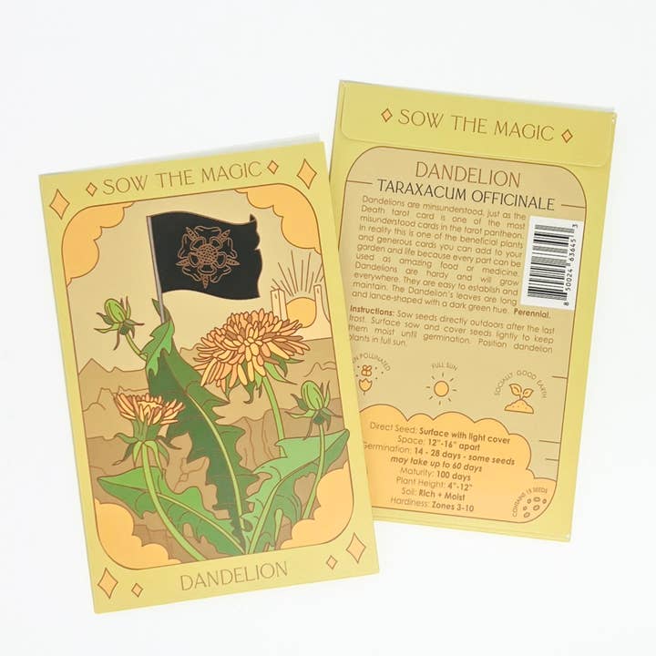 Sow the Magic - Vendita all'ingrosso Semi di piante - Pacchetto di Semi di Tarassaco Tarot4