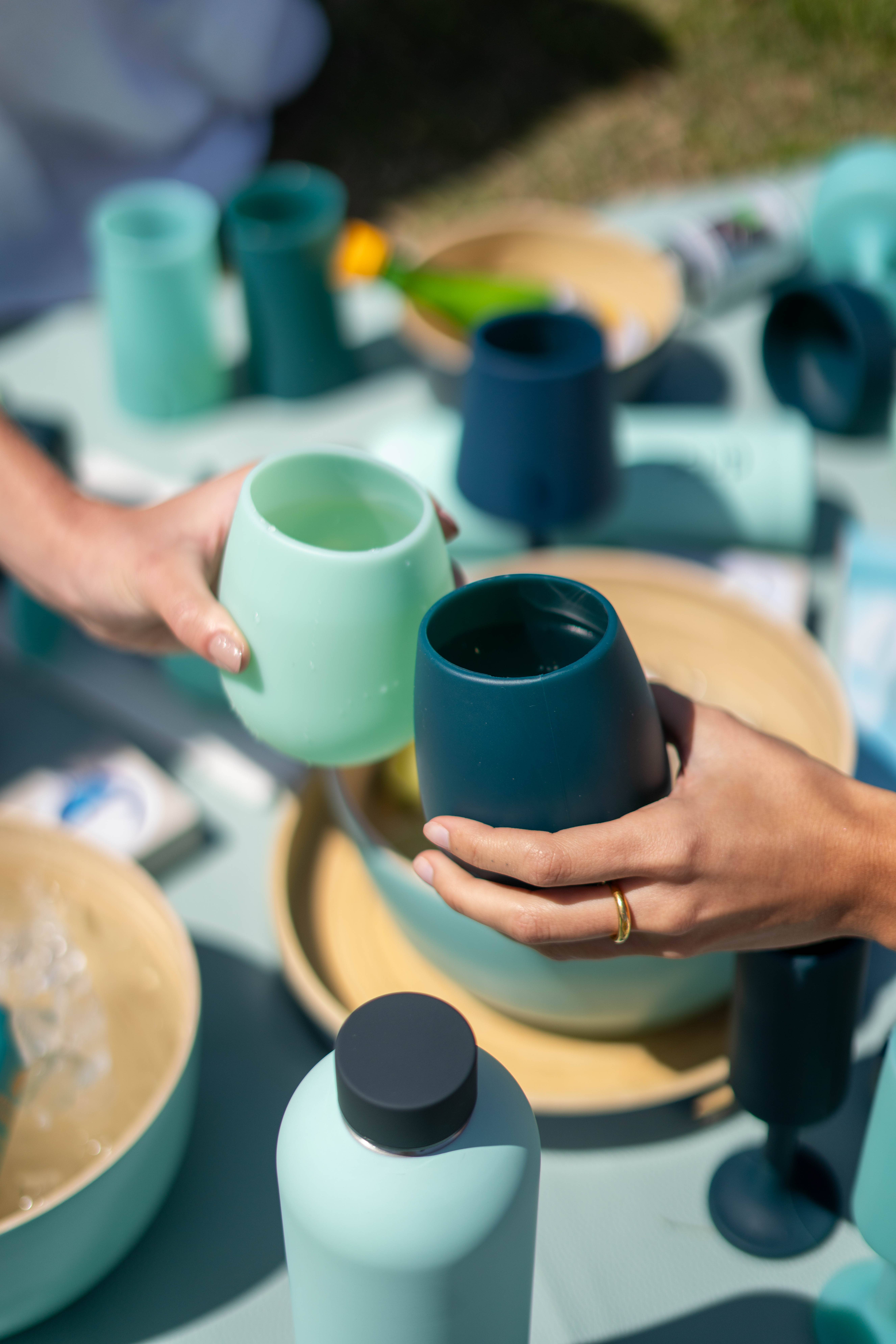 porter green | style + sustainability – wholesale Drinking glass/cup – Mist + Ink | Fegg | Silicone Unbreakable Glasses8