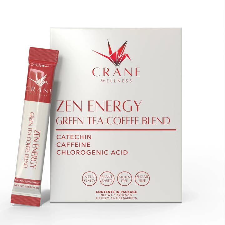 Zen Energy Green Tea & Coffee for wholesale by Crane Wellness