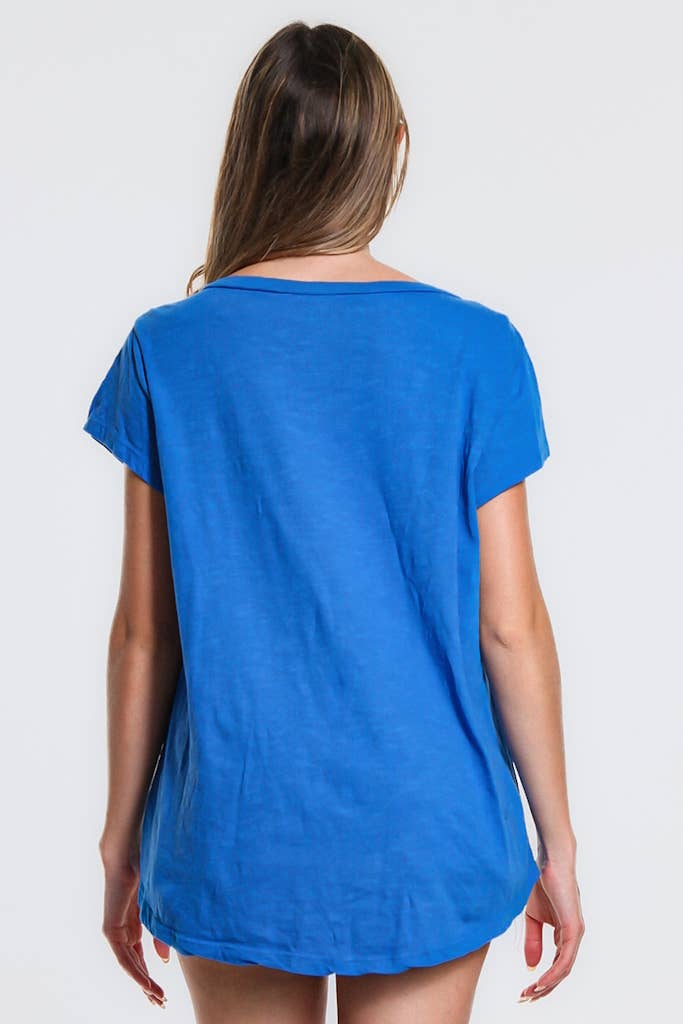 TINA Stephens Italy/Tees By Tina - Wholesale Blouse - Women's - Nola Cotton/Linen V-Neck Top (BSS207)53