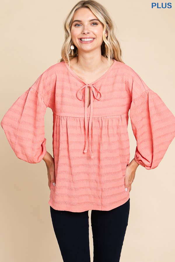 Culture Code – wholesale Blouse – Women’s – CJT1814QX - DRAW STRING PEASANT BLOUSE4