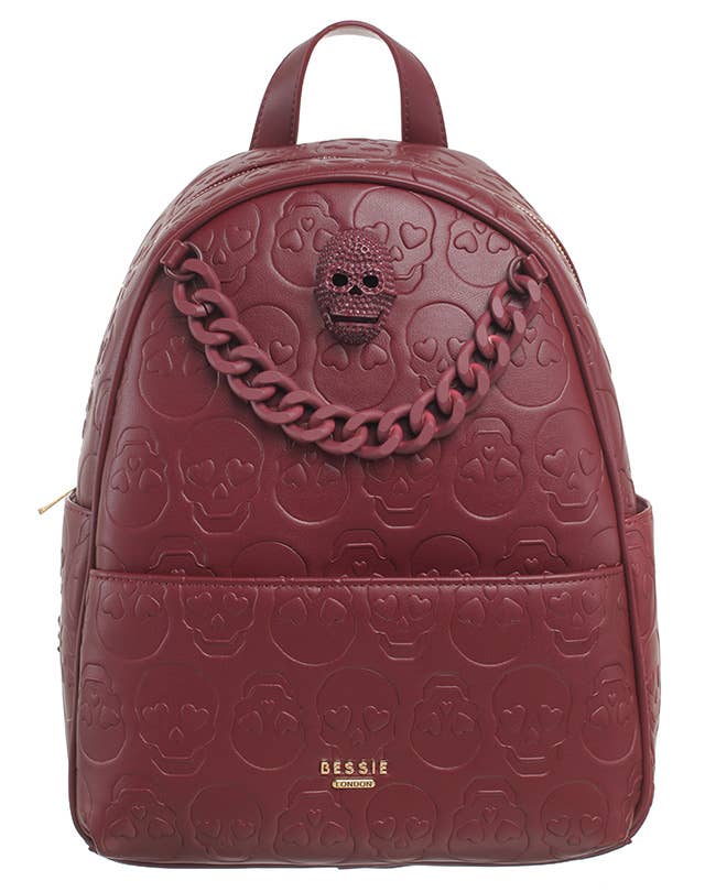 Bessie London – wholesale Backpack – Women's – SKULL CHAIN BACKPACK5