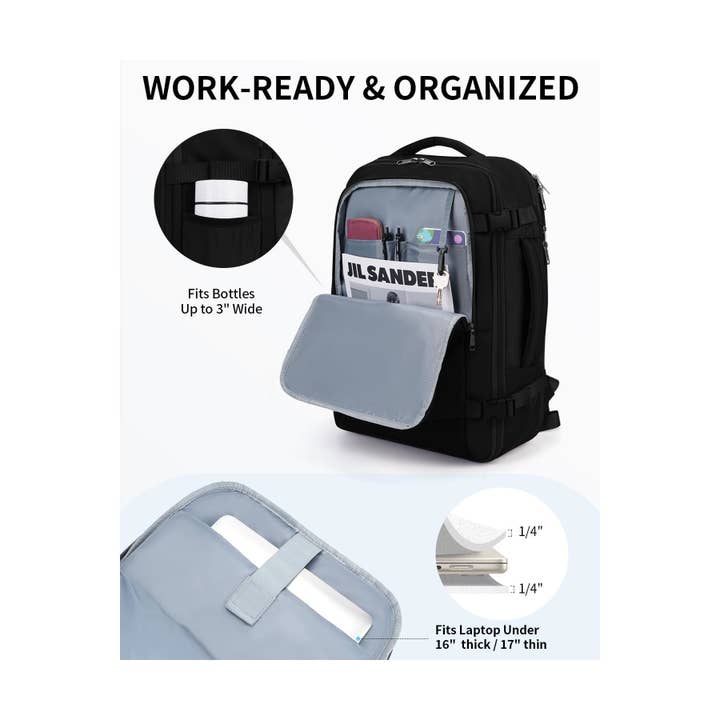 wandf - Wholesale Backpack - Unisex - ECOHUB Carry On Travel Backpack 17 inch Laptop,12 Pockets3