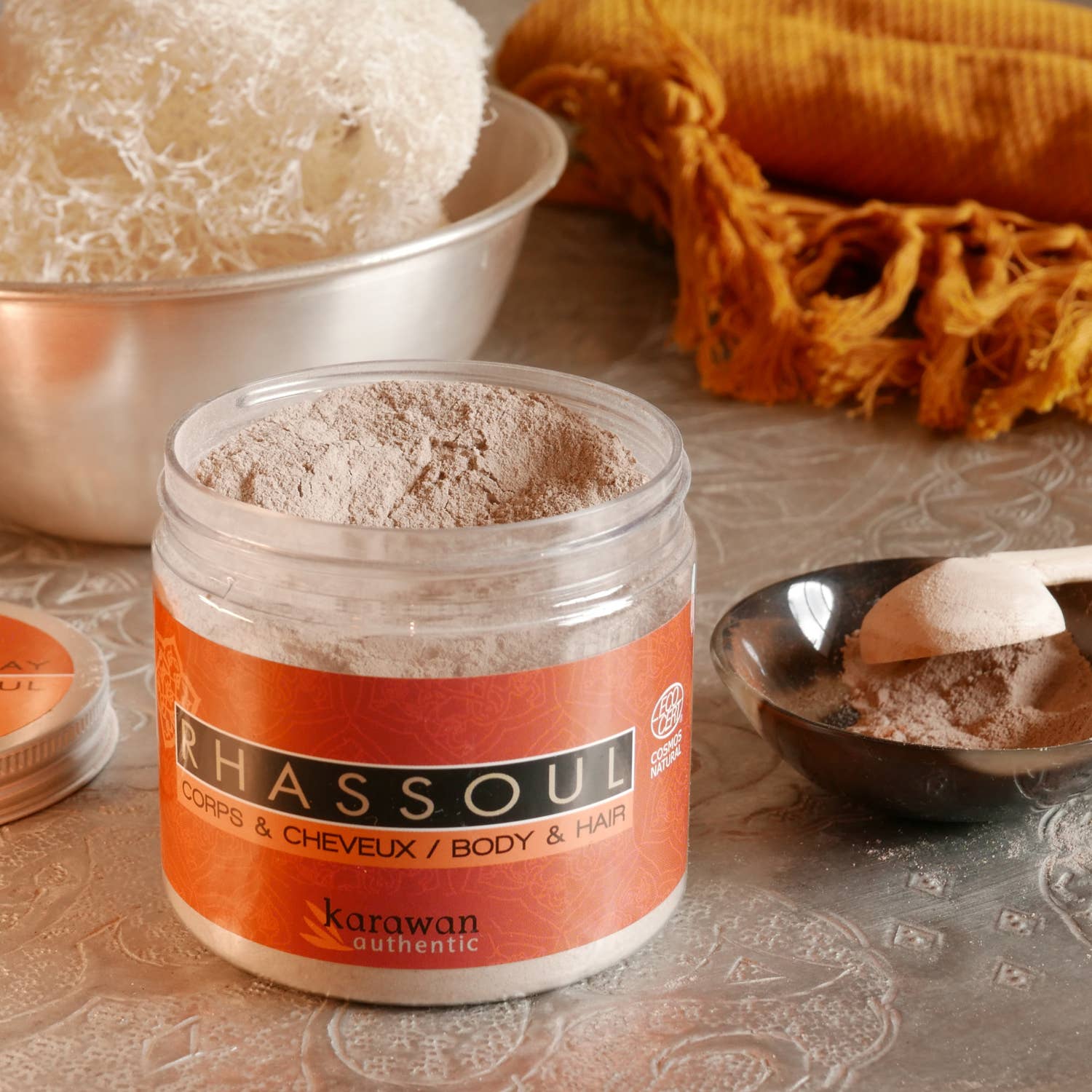Karawan Authentic - Wholesale Body Scrub/Exfoliant - RHASSOUL CERTIFIED COSMOS NATURAL - 1 kg BULK FORMAT4