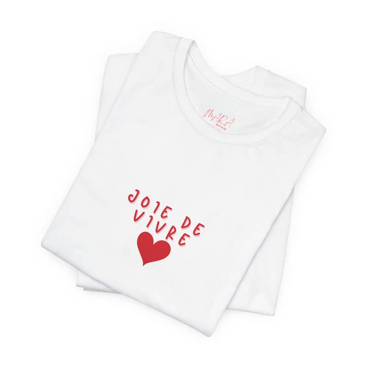 Joie de Vivre Heart Tee, French Graphic Shirt for wholesale by MARA Style