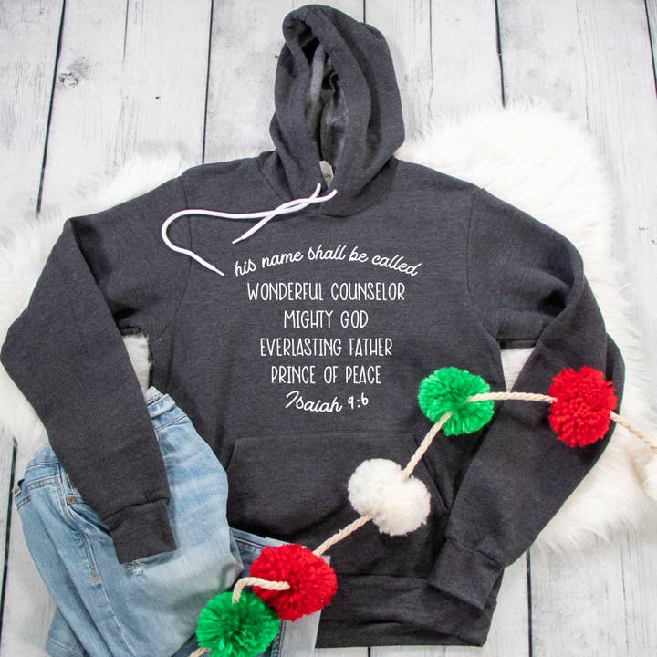 His Name Shall be Called Premium Fleece Hoodie for wholesale by EllyandGrace