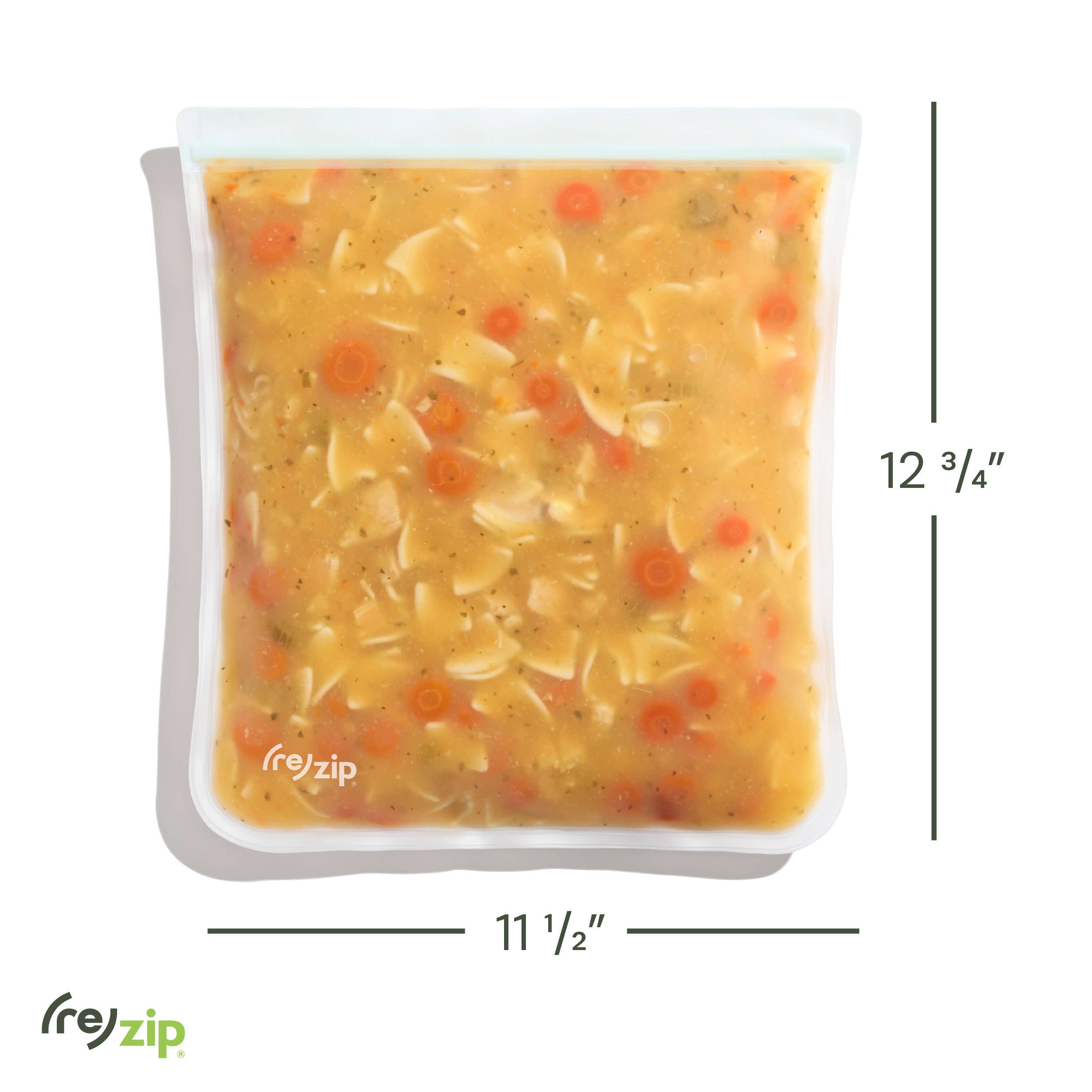 Rezip Co. - Wholesale Food Storage Wrap/Bag - Reusable Flat Gallon Storage Bags - Clear - 3 Pack4