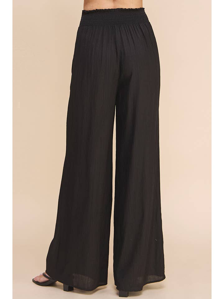 Allie Rose - Wholesale Pants - Women's - Bamboo Texture Flowy Pants