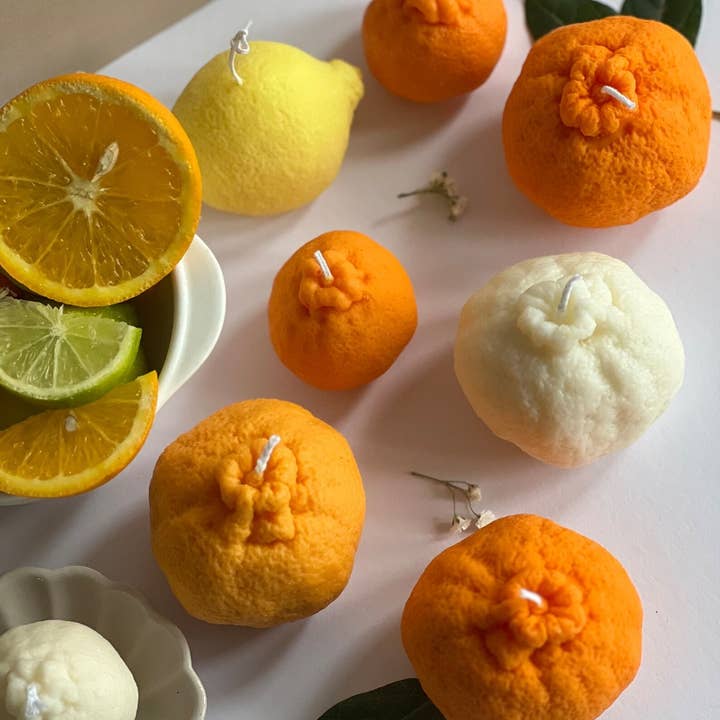 Maison Bohiti - Wholesale Novelty Candle - Soy wax Orange shaped candles / Tangerine Fruit Candle