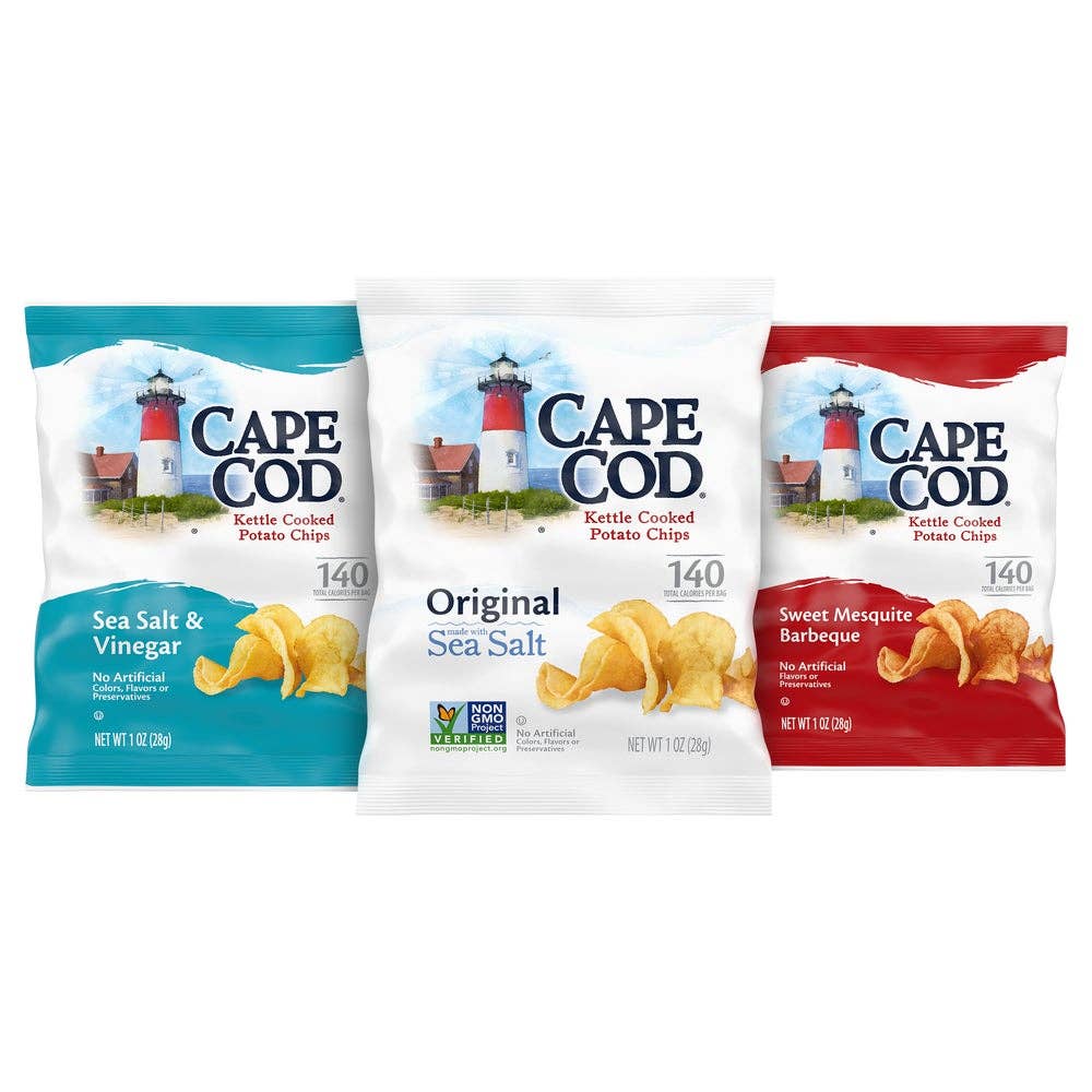 Swift Trade Group LLC - Wholesale Chips - Cape Cod Kettle Cooked Potato Chips, Variety Pack, 1 oz, 36 2