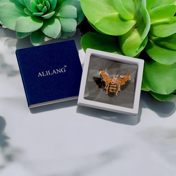 AK Brand – wholesale Brooch – Bee Brooch Pin Rhinestone Insect Flower Jewelry17