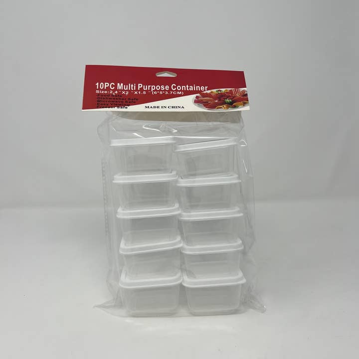USA HomeMax – wholesale Food storage container – 10pc Mini Multipurpose Plastic Food Sauce Container0
