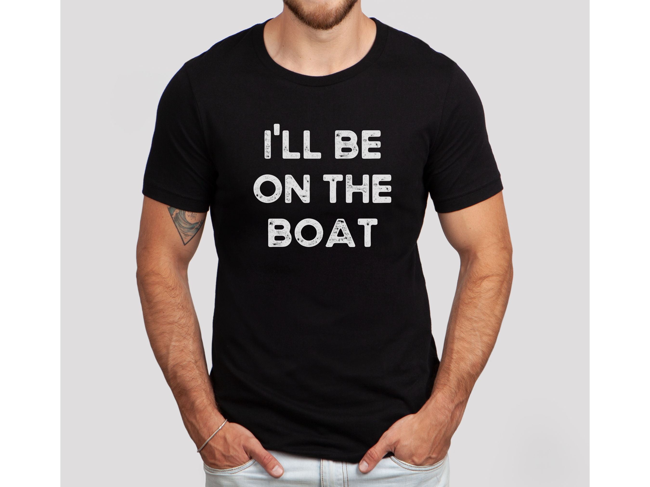 Stiles Tee Co. - Wholesale T-Shirt (Graphic) - Unisex - I'll Be on the Boat Graphic Tee – Vintage Boating Style0