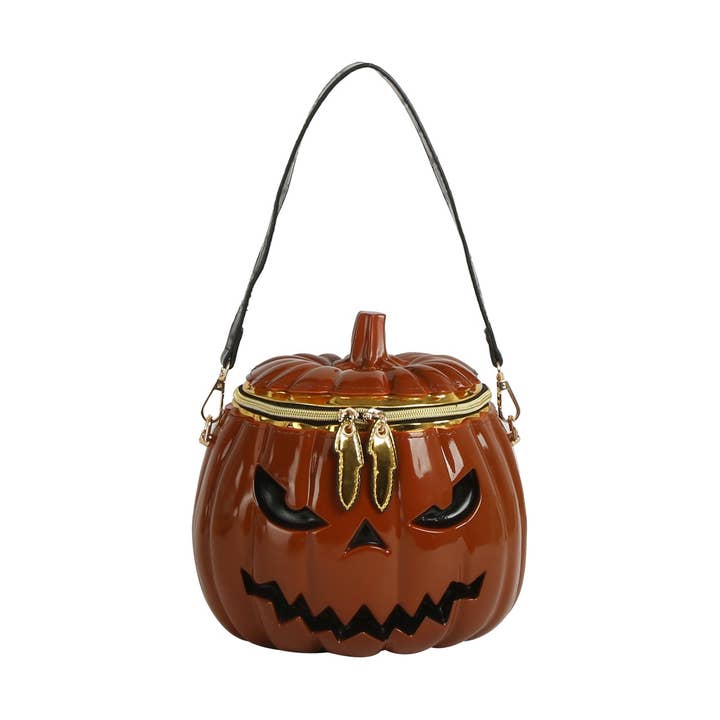 Jack-O'-Lantern Pumpa Axelremsväska för wholesale av Handbag Factory Corp