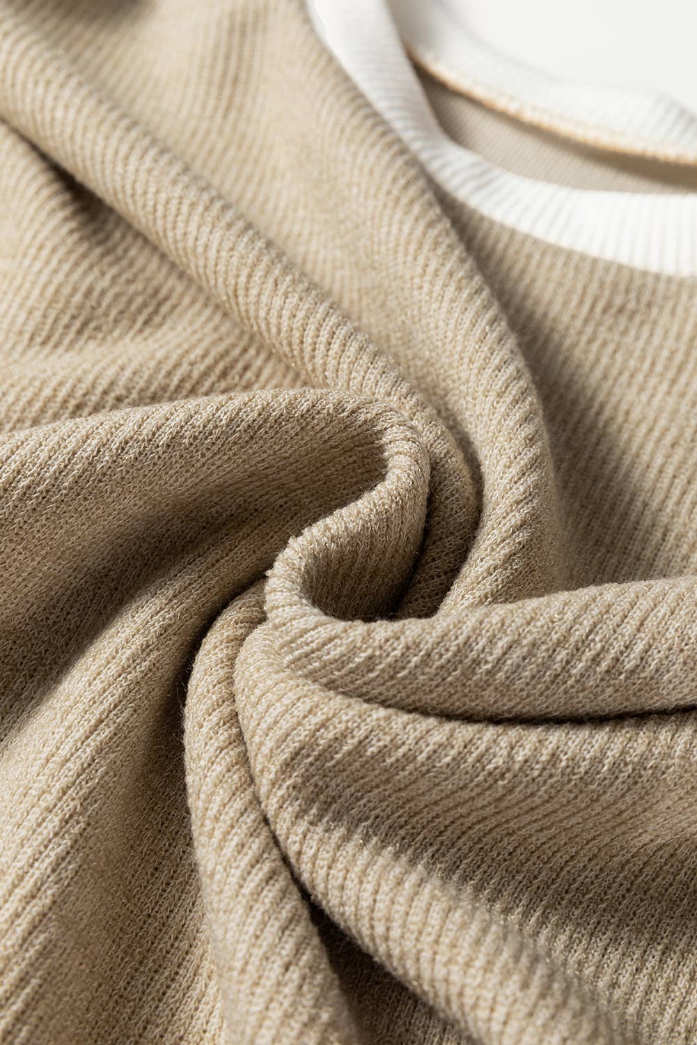 66DISCO - Wholesale Knit Top - Women's - 66Contrast Trim Knitted Drop Shoulder Plus Size Top (S-XL)10