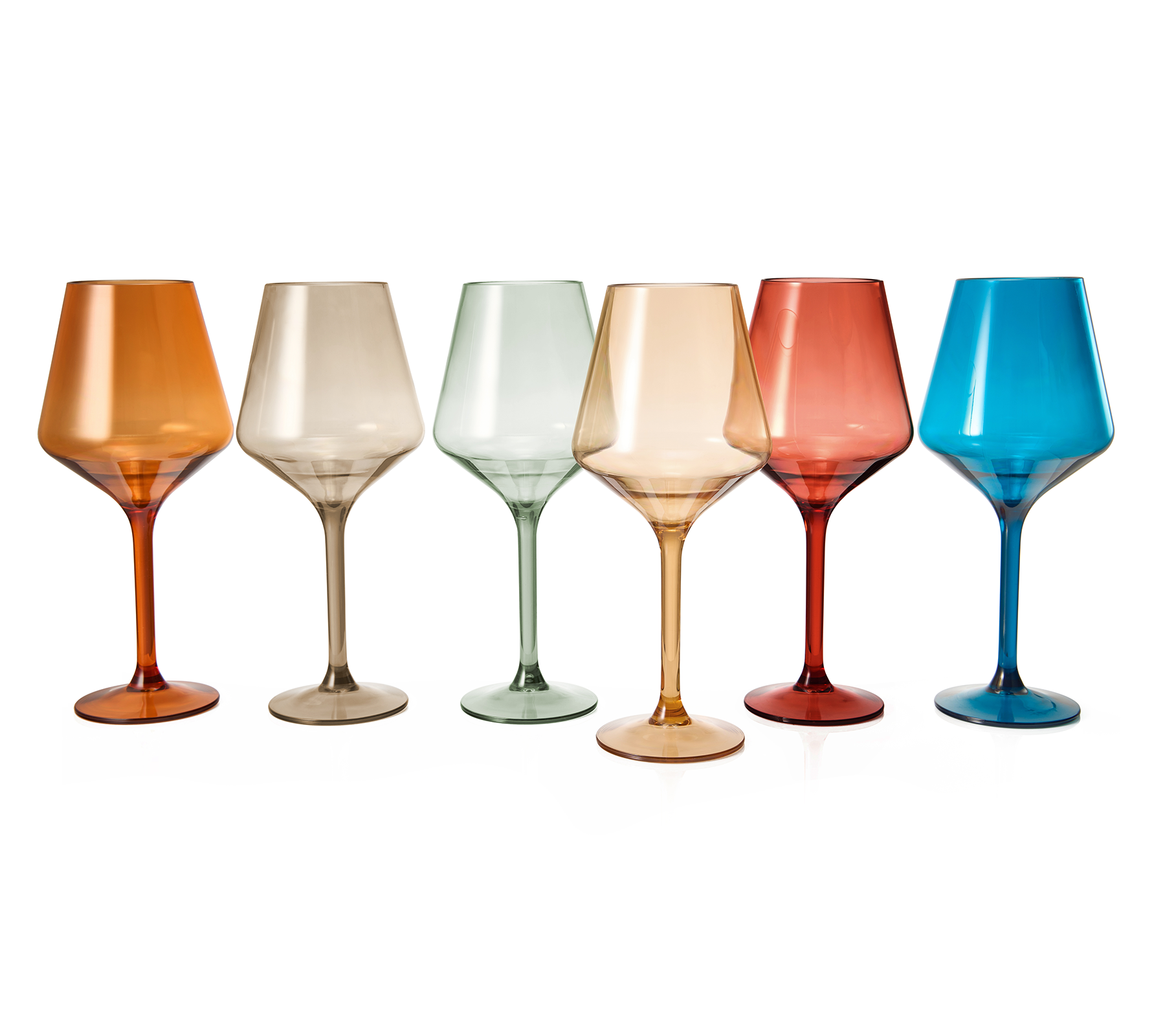 The Wine Savant /  Khen Glassware - Venta al por mayor Copas de vino - Set de 6 copas de vino de acrílico irrompibles en colores pastel3