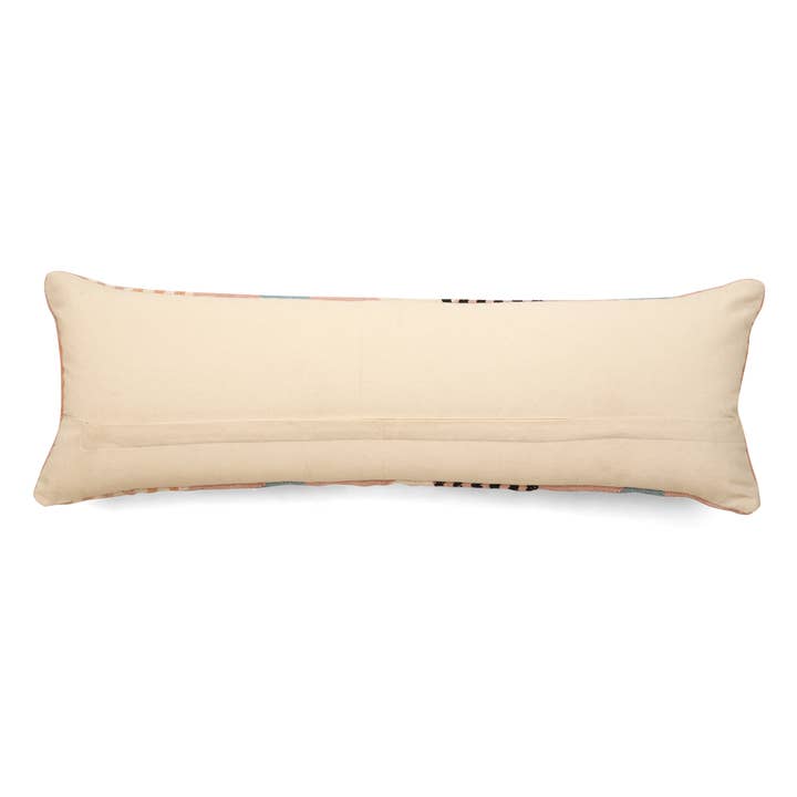 Casa Amarosa - Wholesale Lumbar Pillow - Handmade Circle Geo Lumbar Pillow, Multi - 12x34 inch