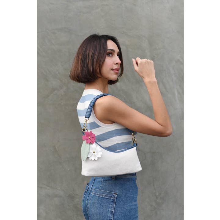 Liz Soto Handbags - Wholesale Shoulder Bag - Women's - Riley 3328 Linen shoulder or crossbody3